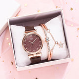 "NEW" Luxury Women Bracelet Quartz Fashion Pink Dial Wrist Watch - The Jewellery Supermarket