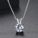 Outstanding AAA+ 2ct Solitaire Cubic Zirconia Diamonds Pendant Necklace - The Jewellery Supermarket