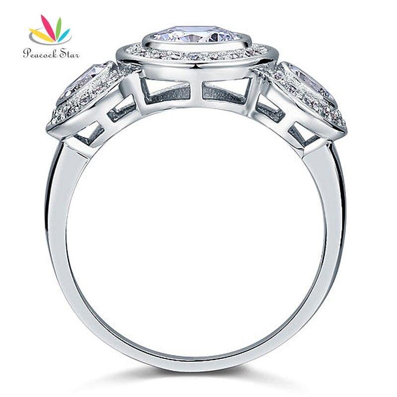 Outstanding Art Deco 2.5 Carat Simulated Lab Diamond Silver Wedding Engagement Ring - The Jewellery Supermarket