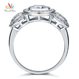 Outstanding Art Deco 2.5 Carat Simulated Lab Diamond Silver Wedding Engagement Ring - The Jewellery Supermarket