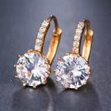 Radiant AAA Cubic Zirconia Diamonds and Crystals Stud Earrings - Best Online Prices - The Jewellery Supermarket