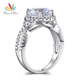 Sensational 3 Carat Simulated Lab Diamond Engagement Silver Ring - The Jewellery Supermarket