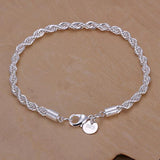 Silver Colour Unisex Hand Chain Bracelet