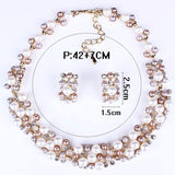 Simple Imitation Pearl Elegant Bridal Jewellery Crystal Jewellery Set - The Jewellery Supermarket