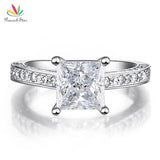 Splendid 1.5 Ct Princess Cut Simulated Lab Diamond Silver Luxury Ring - The Jewellery Supermarket