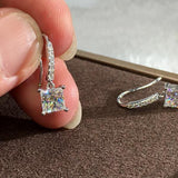 Stunning 925 sterling silver 1 Carat Lab Diamond Dangle Earrings - The Jewellery Supermarket