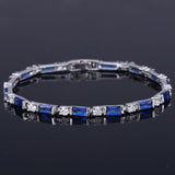 Superb AAA+ Cubic Zirconia Diamonds and Crystals 925 Sterling Silver Charm Bracelets - The Jewellery Supermarket