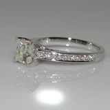 Superb Sterling 925 Silver Square AAAA+ Zircon Wedding Engagement Ring - The Jewellery Supermarket