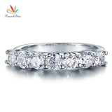 Terrific 1.75 Carat Seven Stone Simulated Lab Diamond Silver Wedding Eternity Ring - The Jewellery Supermarket