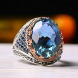 Trendy Two Tone Design Gorgeous Oval AAA Cubic Zirconia Crystals Graceful Ring - The Jewellery Supermarket
