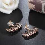 Unique Turkish Antique Gold Stud Double Sided Crystal Earrings - The Jewellery Supermarket
