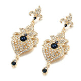 Vintage Fashion Full Crystal Long Dangle Earrings For Women - The Jewellery Supermarket