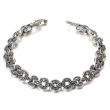 Vintage Silver Plated Bracelets Oval Eye Crystal Bangles For Women - The Jewellery Supermarket