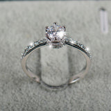 Marvelous Luxury Silver Sterling AAA+ Cubic Zirconia Diamond Engagement Ring