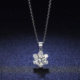 Brilliant 1 Carat High Quality Moissanite Diamonds Necklace - Fashion Classic Snowflake Fine Jewellery