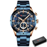 NEW MENS WATCHES - Top Brand Full Steel Waterproof Chronograph Luxury Sports Quartz Watches - The Jewellery Supermarket