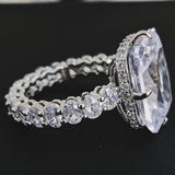 GREAT GIFTS - Dazzling Cushion Cut AAA+ Cubic Zirconia Ring - The Jewellery Supermarket