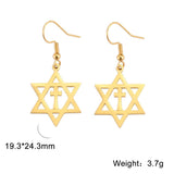NEW Star of David Vintage Style Triple Spiral Drop Religious Earrings - The Jewellery Supermarket