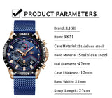 New Blue Top Brand Luxury Waterproof Casual Mesh Belt Fashion Quartz Wristwatches - The Jewellery Supermarket