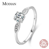 Romantic Real Silver Round AAAA Simulated Diamonds Classic Ring For Women - Engagement Fine Jewellery