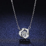 New Three Grass Windmill 1 Carat Round Cut VVS High Quality Moissanite Diamonds Necklace - Fine Jewellery