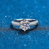 Real 1CT 2CT Brilliant High Quality Moissanite Diamonds Engagement Rings - Luxury Jewellery - The Jewellery Supermarket
