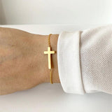 BEST OFFER Jesus Cross Stainless Steel Chain Christian Crucifix Charming Bracelets For Women - Religious Jewellery