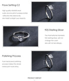 Delightful Luxury Silver Heart 1ct Clear AAA+ Cubic Zirconia Ring - The Jewellery Supermarket