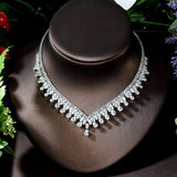 NEW - Beautiful Water Drop Brilliant AAA+ Cubic Zirconia Diamonds Jewellery Set - The Jewellery Supermarket