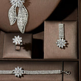 NEW - Exquisite Luxury Big AAA+ Cubic Zirconia Diamonds Jewellery Set - The Jewellery Supermarket