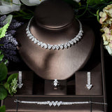 NEW - Delightful Fashion AAA+ Cubic Zirconia Diamonds Jewellery Set - The Jewellery Supermarket