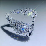 VINTAGE FASHION RINGS Stunning Marquise Cut AAA+ Zirconia  Eternal Adjustable Wing Feather Ring