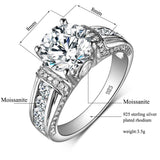 Superb Real 2 Carats Round Cut High Quality Moissanite Diamonds - Wedding Engagement Luxury Jewellery - The Jewellery Supermarket