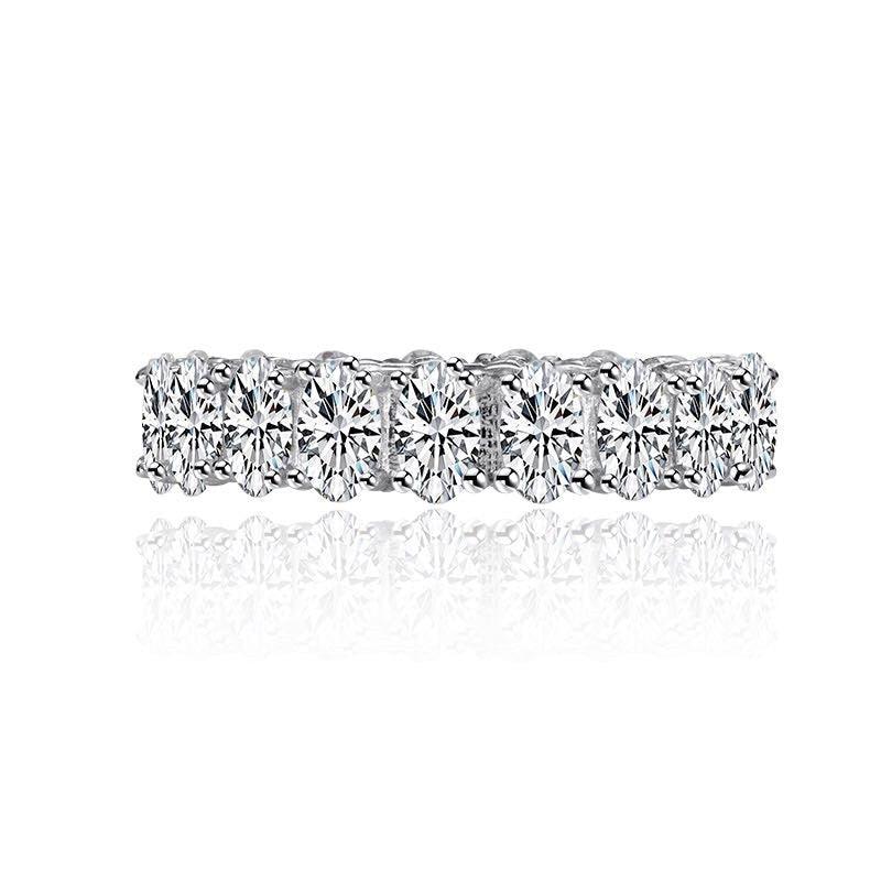 NEW Handmade Oval cut 8ct AAAA Quality Cubic Zirconia Diamonds Luxury Ring Set - The Jewellery Supermarket