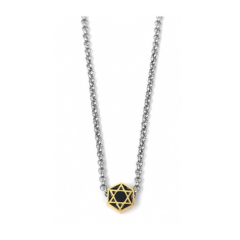 NEW Vintage Star of David Stainless Steel Metal Chain Necklace for Men and Women - The Jewellery Supermarket