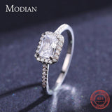 Dazzling Silver Sparkling Clear AAA+ Cubic Zirconia Diamonds Ring - The Jewellery Supermarket