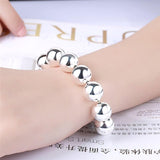NEW ARRIVAL Silver Hollow Smooth Round Beads Necklace Bracelets Set For Women - Fashion Jewellery