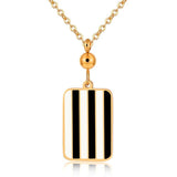 Vintage Style Gold Colour White Black Shell Stainless Steel Tag Pendant Necklace and Earrings Sets for Women
 Clavicle Necklaces Jewellery - The Jewellery Supermarket