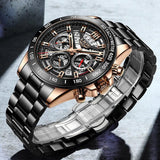 New Men Casual Sports Watch - Top Brand Luxury Waterproof Date Chronograph Stainless Steel Watch - The Jewellery Supermarket