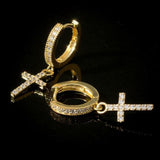 Dazzling Arrow Christian Cross-shape Drop Earrings for Women/Men - AAA Zirconia Crystals Fashion Earrings - The Jewellery Supermarket