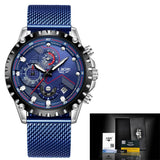 New Blue Top Brand Luxury Waterproof Casual Mesh Belt Fashion Quartz Wristwatches - The Jewellery Supermarket