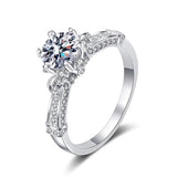 100% High Quality Moissanite Diamonds Engagement Rings -1CT GRA Certified Lab Damond Wedding Rings - The Jewellery Supermarket