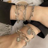 Bohemian Charm Bracelets for Women - Fashion Multilayer Beaded Chain Bracelets Set Jewellery