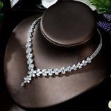 NEW Luxury Big Flower Shape AAA+ Cubic Zirconia Diamonds Jewellery Set - The Jewellery Supermarket