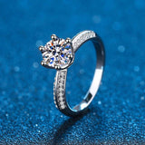 Real 1CT 2CT Brilliant High Quality Moissanite Diamonds Engagement Rings - Luxury Jewellery - The Jewellery Supermarket