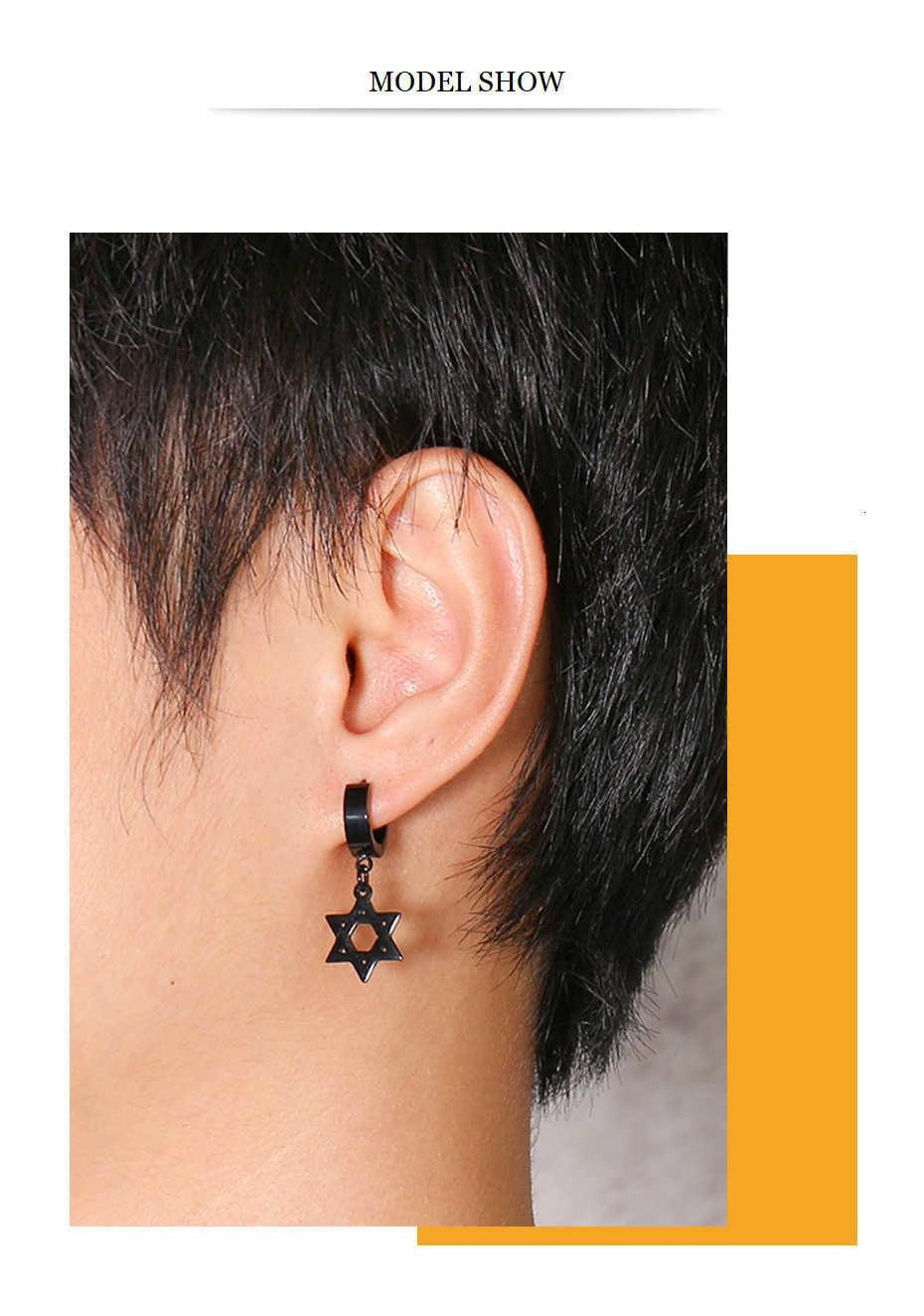 NEW Unique Hexagram Star Of David Hoop Earrings for Men and Women - The Jewellery Supermarket