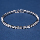ADORABLE Trendy Fashion AAA+ Cubic Zirconia Simulated Diamonds Silver Color Women's Tennis Bracelets - The Jewellery Supermarket