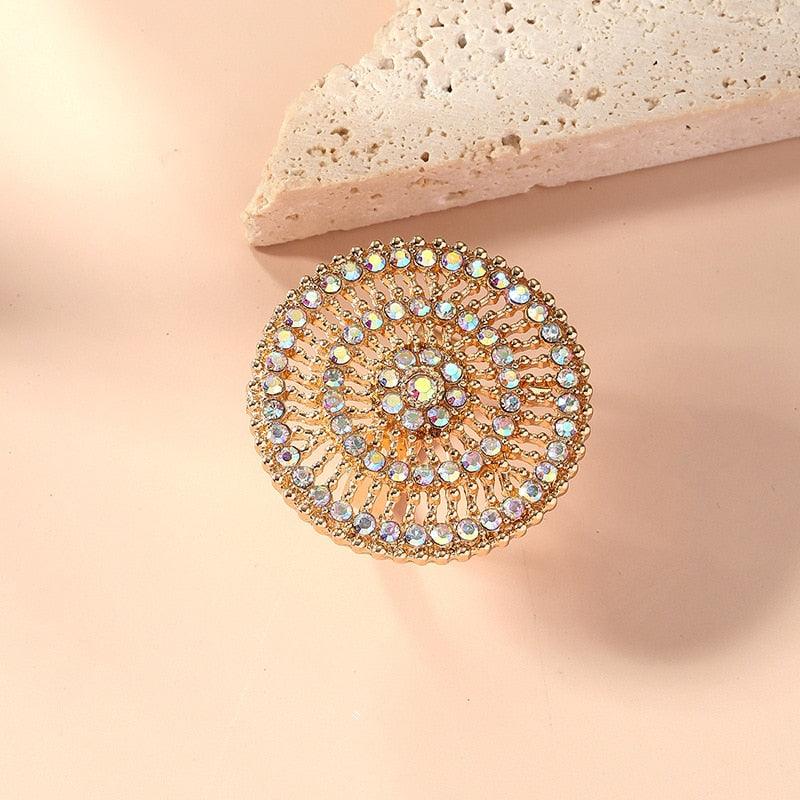 NEW VINTAGE RINGS New Temperament Gold Crystal aesthetic Bohemian Fashion Ring - The Jewellery Supermarket
