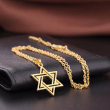NEW Star of David Hexagram Vintage Religious Pendant Necklace for Men and Women - The Jewellery Supermarket