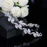 High-Quality Women White Gold Color Cubic Zirconia Bridal Wedding Jewelry
